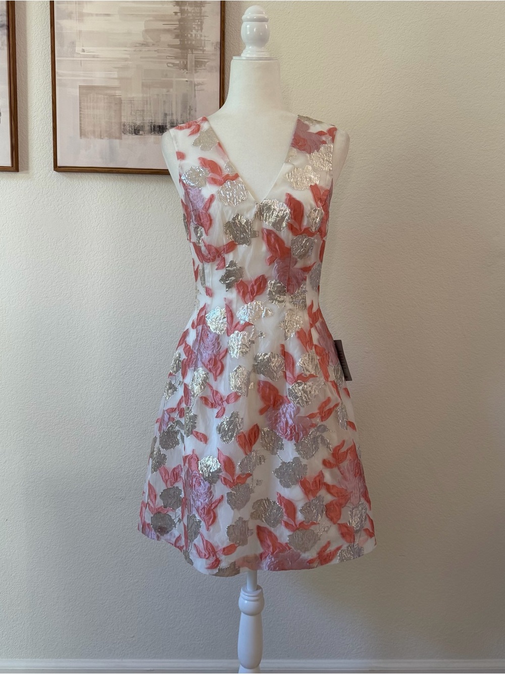 Mark + James by Badgley Mischka Reo Brocade Floral Dress Sz 2 NWT